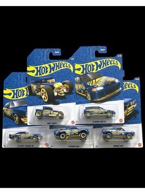 Hot Wheels 58th Anniversary Pearl Chrome 1 To 64 Scale Die Cast Five Pack